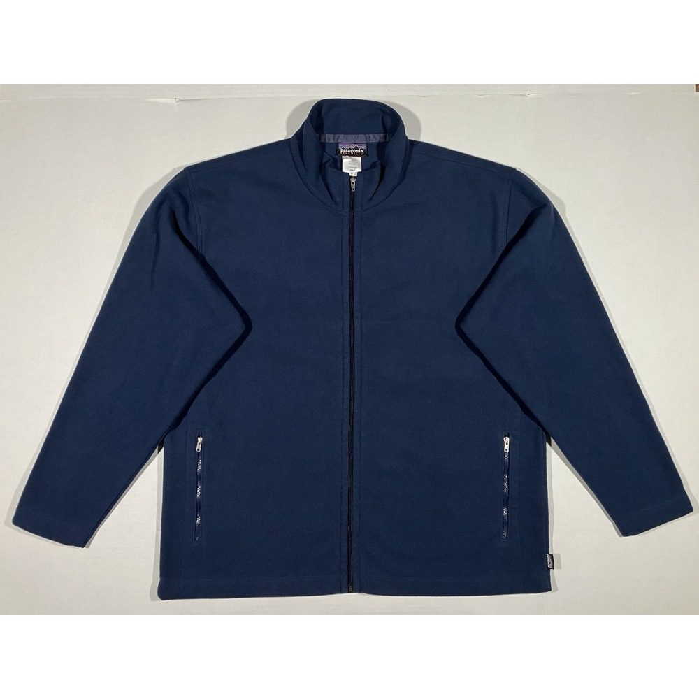 Patagonia Micro Synchilla Jacket Mens XL Blue Full Zip Fleece Synch Jkt 26511